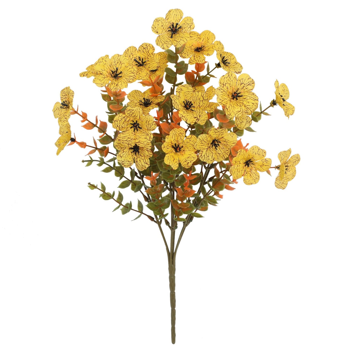 🍂🧡Artificial Autumn Violet Flower Bouquet – Weatherproof Faux Fall Floral Stems for Porch & Home