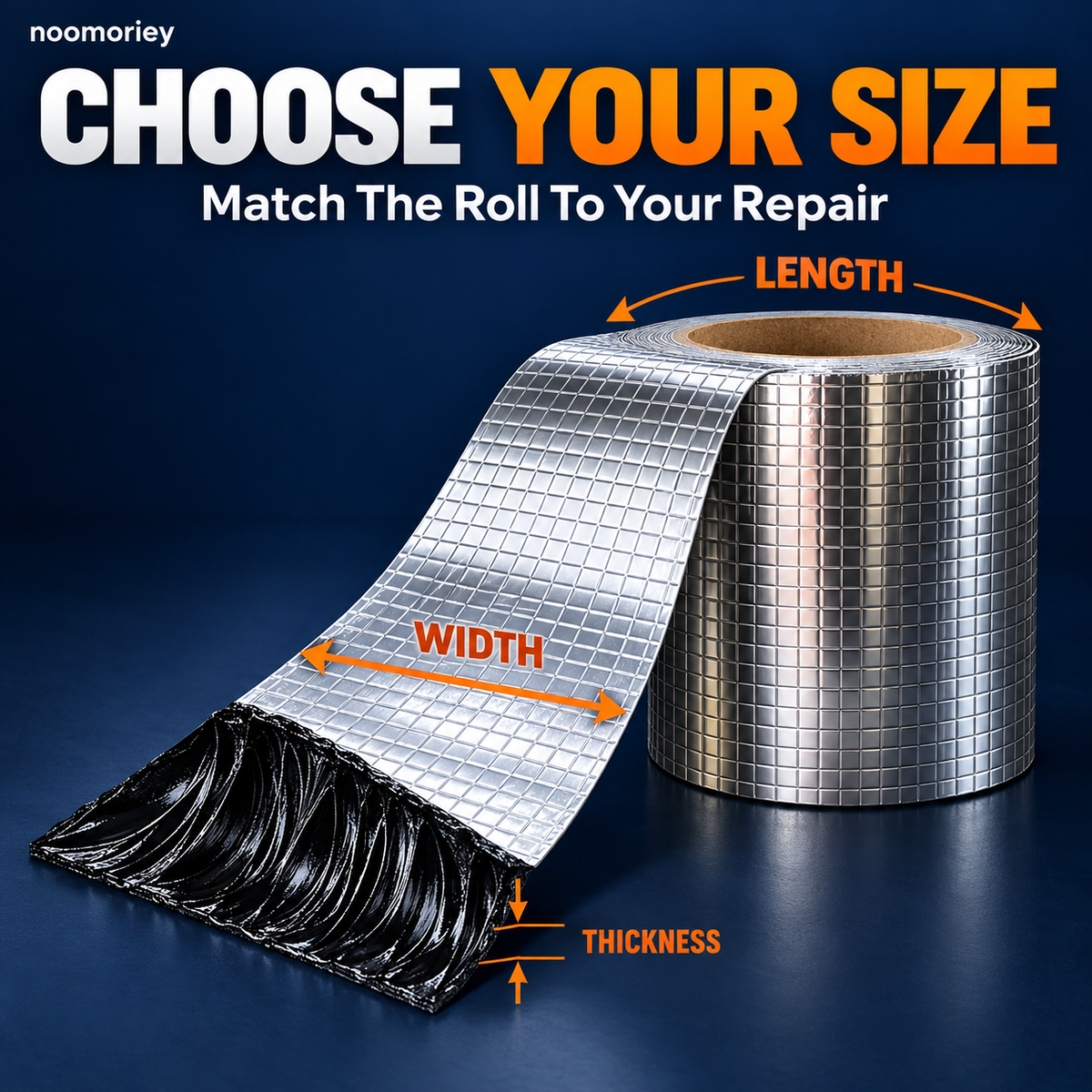 Heavy-Duty Butyl Waterproof Repair Tape – Heat-Resistant Self-Adhesive Seal for Roofs, Pipes & Cracks