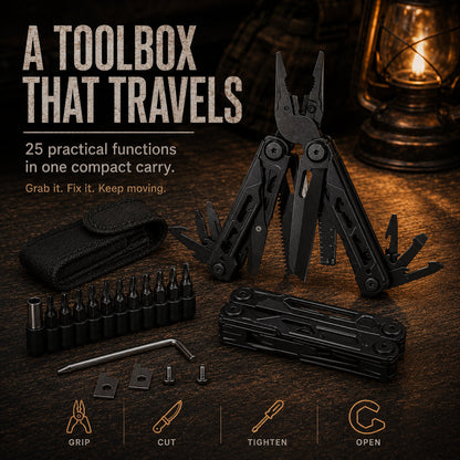 🔥Limited Time 49% OFF⚡25-in-1 Stainless Steel EDC Multi-Tool🔧