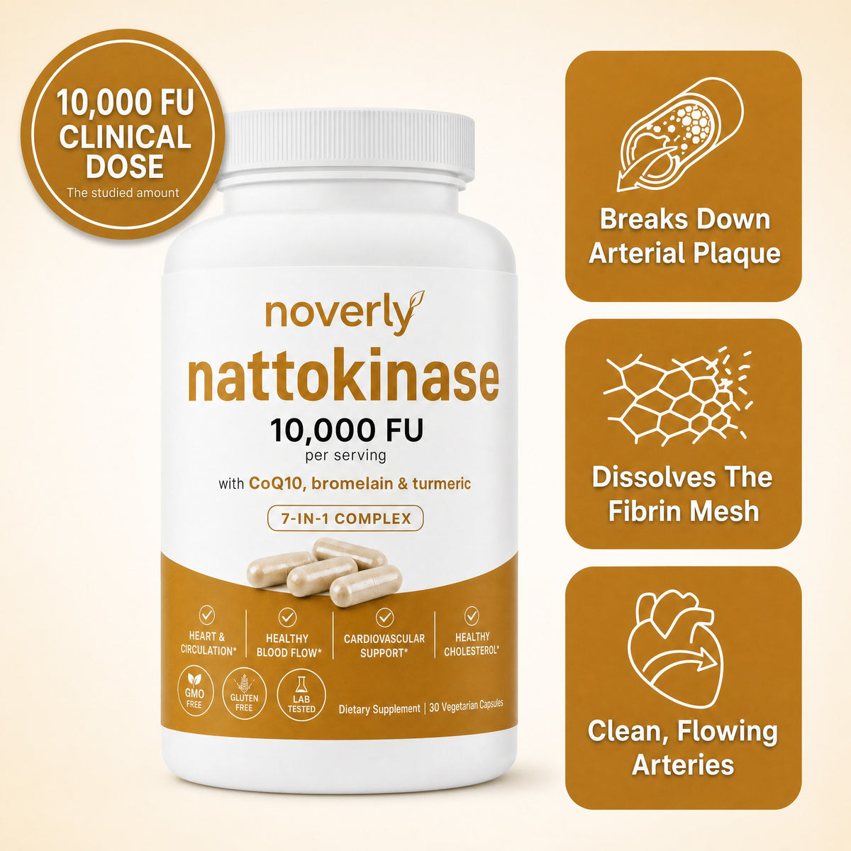 💥 50% OFF🌿 Nattokinase 10,000 FU✨ Supports Healthy Circulation