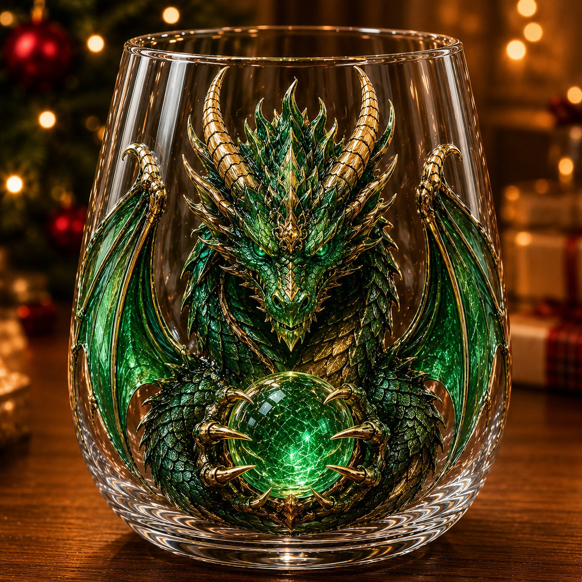 🔥Limited Time-50% OFF🐉 Mythic Dragon Glass Cup✨ Raised Fantasy Art for Whiskey & Décor