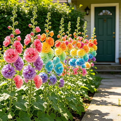 ⏰Don’t Miss Out🔥 Giant Double-Petaled Hollyhock 🌸 Large Flowers
