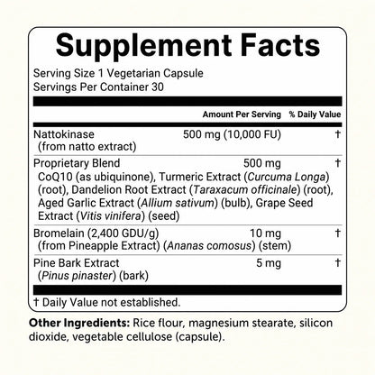 💥 50% OFF🌿 Nattokinase 10,000 FU✨ Supports Healthy Circulation