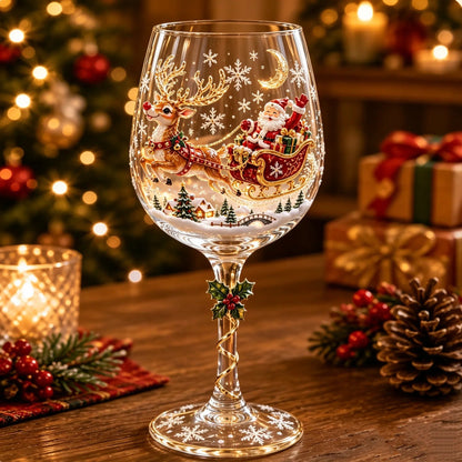 🎄 Christmas Hosting Essential | 6-Piece Festive 3D Wine Glass Gift Set