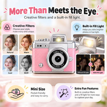 🔥Special Sale| Y2K Pocket Mini Digital Camera 📸 1.47" LCD Screen Compact Photo & Video Cam