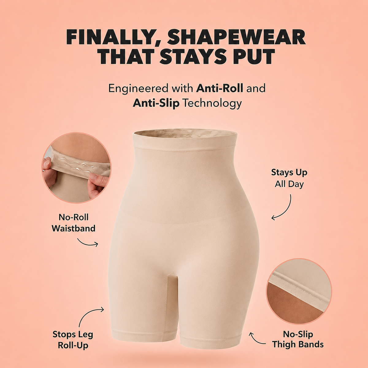 High Waist Tummy Control Shapewear Shorts for Women