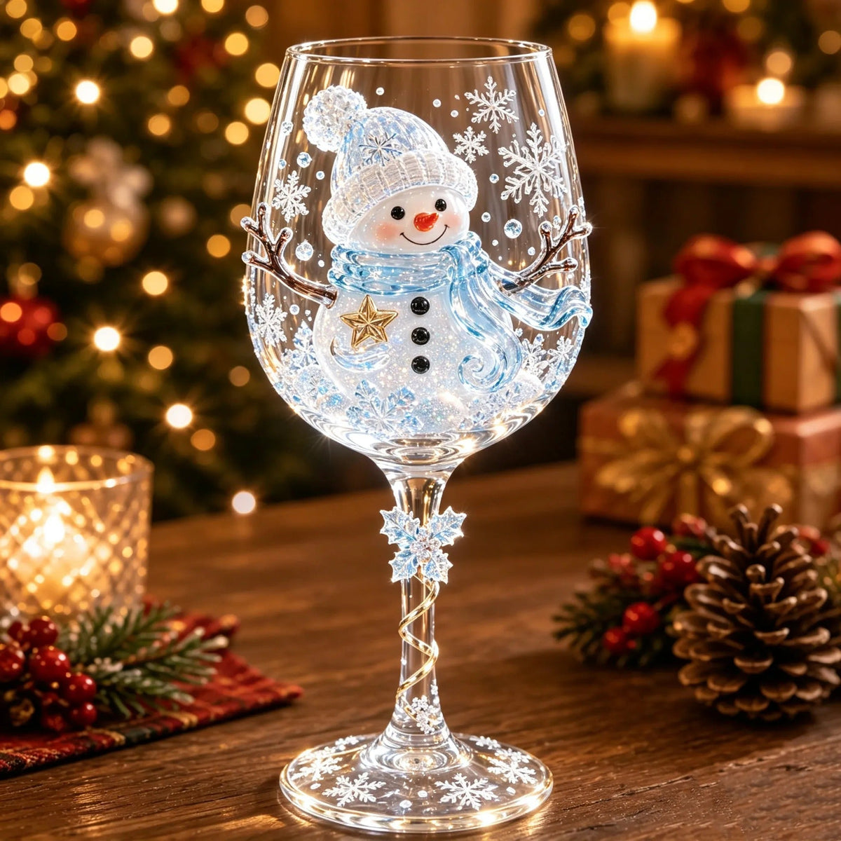 🎄 Christmas Hosting Essential | 6-Piece Festive 3D Wine Glass Gift Set