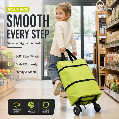 🔥HOT SALE 49% OFF🔥Foldable 2-in-1 Shopping Bag-ROLL.SHOP. GO EASY.