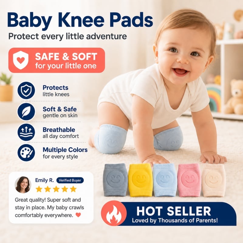 🏆 Last Day Special Offer! 🔥Buy 3 Get 2 Free😉Baby Anti-Fall Knee Pads
