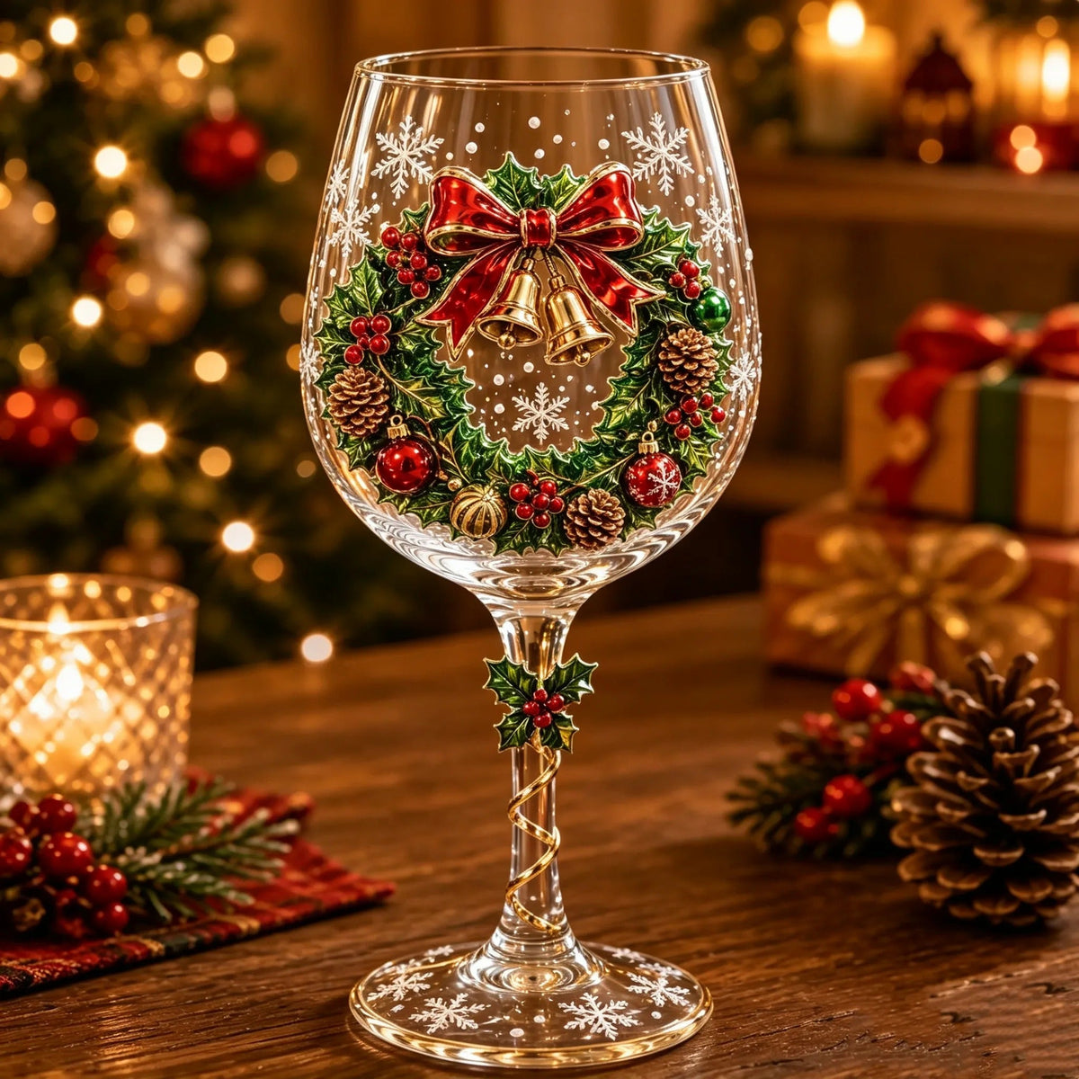 🎄 Christmas Hosting Essential | 6-Piece Festive 3D Wine Glass Gift Set
