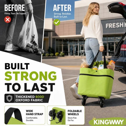 🔥HOT SALE 49% OFF🔥Foldable 2-in-1 Shopping Bag-ROLL.SHOP. GO EASY.