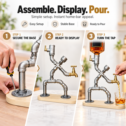 🔥Limited Time 50% OFF🔥 Premium Fencing-Inspired Beverage Dispenser – Elegant Brass Tap & Industrial Home Décor