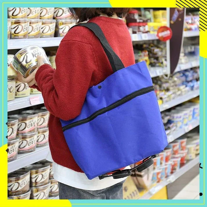 🔥HOT SALE 49% OFF🔥Foldable 2-in-1 Shopping Bag-ROLL.SHOP. GO EASY.