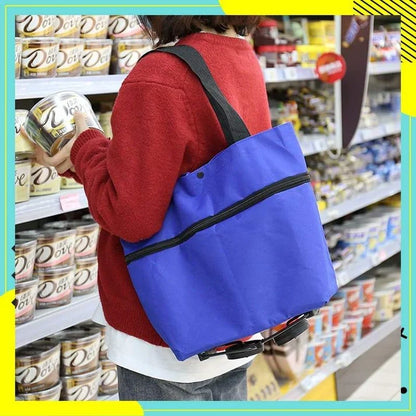 🔥HOT SALE 49% OFF🔥Foldable 2-in-1 Shopping Bag-ROLL.SHOP. GO EASY.