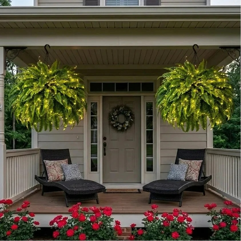 🎁Hot Sale 49% OFF🔥Extra-Large Pre-Lit Artificial Boston Fern