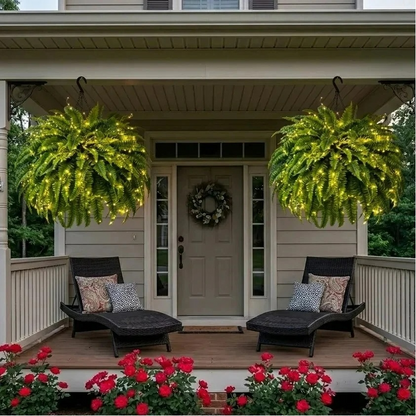 🎁Hot Sale 49% OFF🔥Extra-Large Pre-Lit Artificial Boston Fern