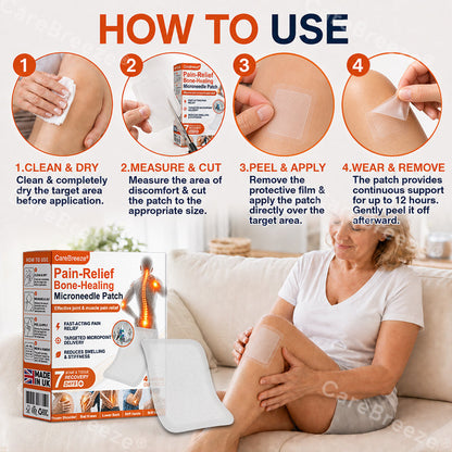 🦵✅Advanced Micro-Delivery Technology:CareBreeze® Pain-Relief Bone-Healing Microneedle Patch