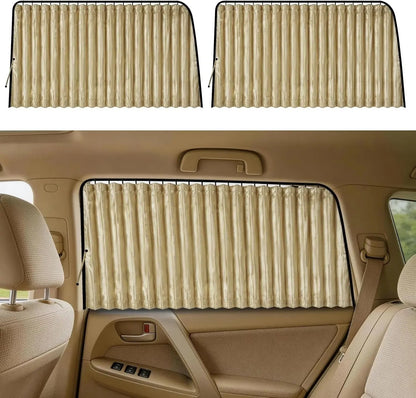 🚗4 Pcs Magnetic Car Side Window Sun Shades, Privacy & UV Protection Car Window Curtain