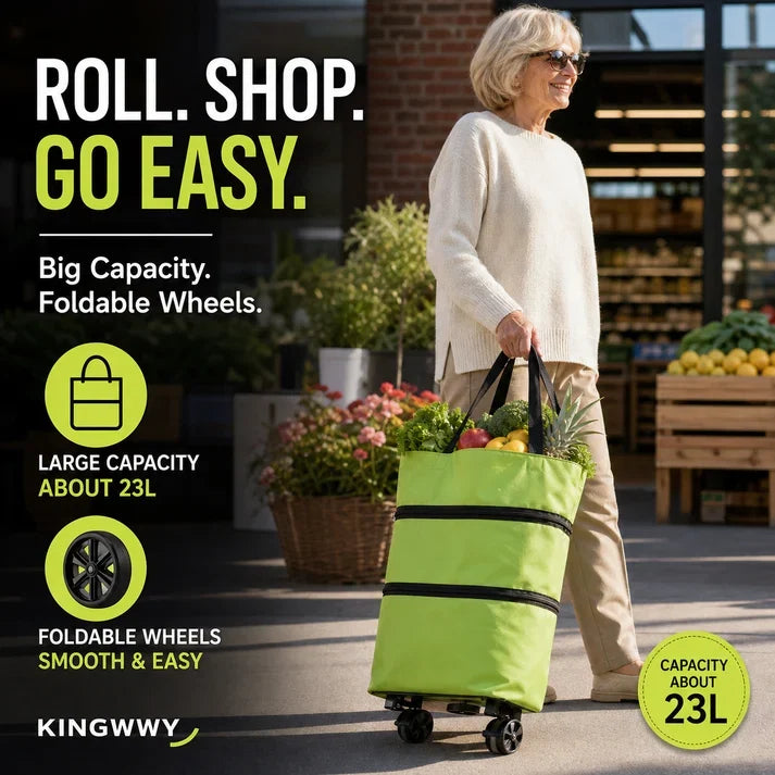 🔥HOT SALE 49% OFF🔥Foldable 2-in-1 Shopping Bag-ROLL.SHOP. GO EASY.