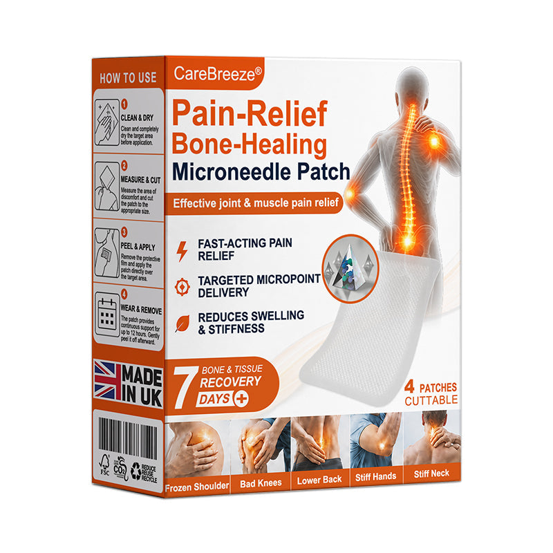 🦵✅Advanced Micro-Delivery Technology:CareBreeze® Pain-Relief Bone-Healing Microneedle Patch