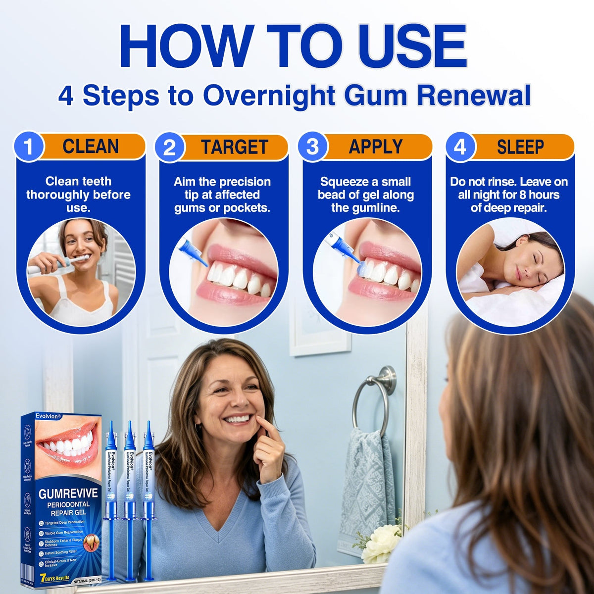 🔥LAST DAY 49% OFF - 🏅🦷🛡️Evolvion® GumRevive Periodontal Repair Gel