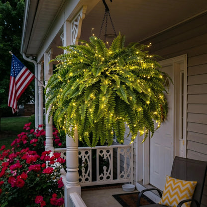 🎁Hot Sale 49% OFF🔥Extra-Large Pre-Lit Artificial Boston Fern