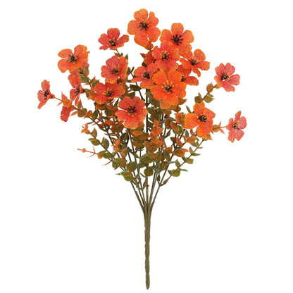 🍂🧡Artificial Autumn Violet Flower Bouquet – Weatherproof Faux Fall Floral Stems for Porch & Home