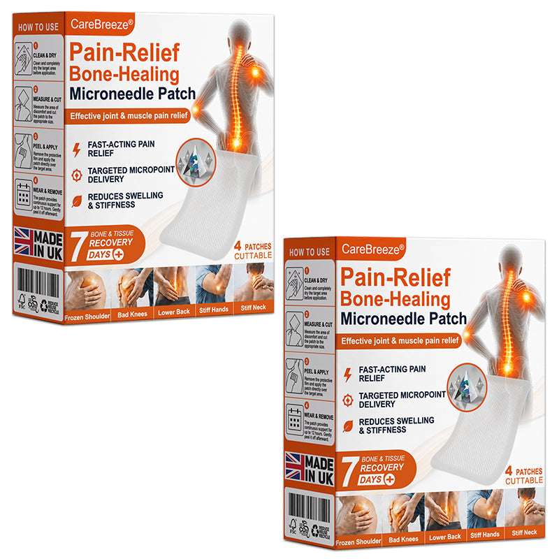 🦵✅Advanced Micro-Delivery Technology:CareBreeze® Pain-Relief Bone-Healing Microneedle Patch