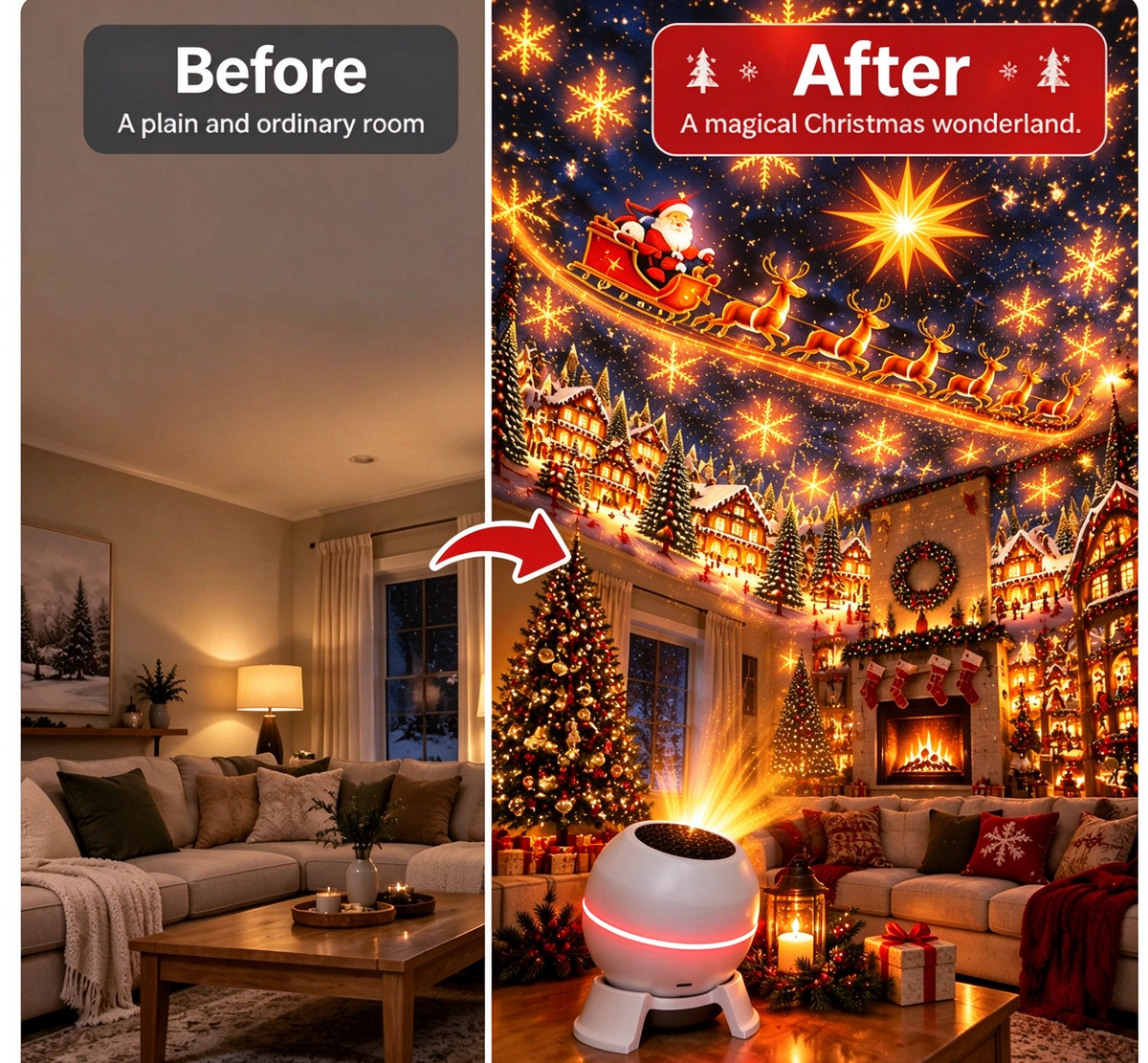 🎄 Christmas Wonderland Projector | 63% OFF Today ✨