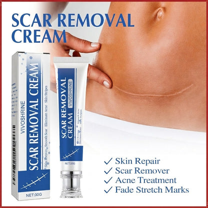 ✨Vivoshrine Scar Removal Cream , Skin Repair Gel for Surgical Scars, Acne Marks, Stretch Marks, Burn &amp; Cut Scars, Odorless Skin Care Cream for Adults &amp; Kids