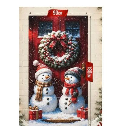 ✨⏳Only $11.99 Last Day Promotion🎄Christmas Santa Door Cover - Front Door Banner Decoration for Winter Holiday Supply✨