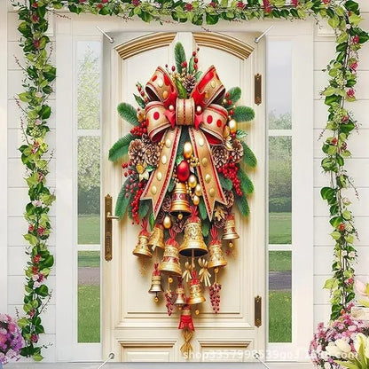✨⏳Only $11.99 Last Day Promotion🎄Christmas Santa Door Cover - Front Door Banner Decoration for Winter Holiday Supply✨