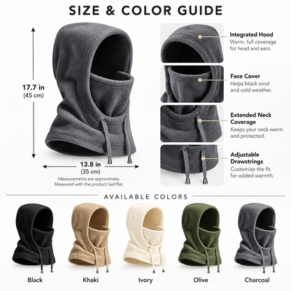 🔥2026 HOT SALE | 50K+ SOLD | 50% OFF🔥3-in-1 Winter Balaclava – Windproof Fleece, Head/Neck/Face/Ear Cover, Adjustable for Ski/Cycle🧣❄️