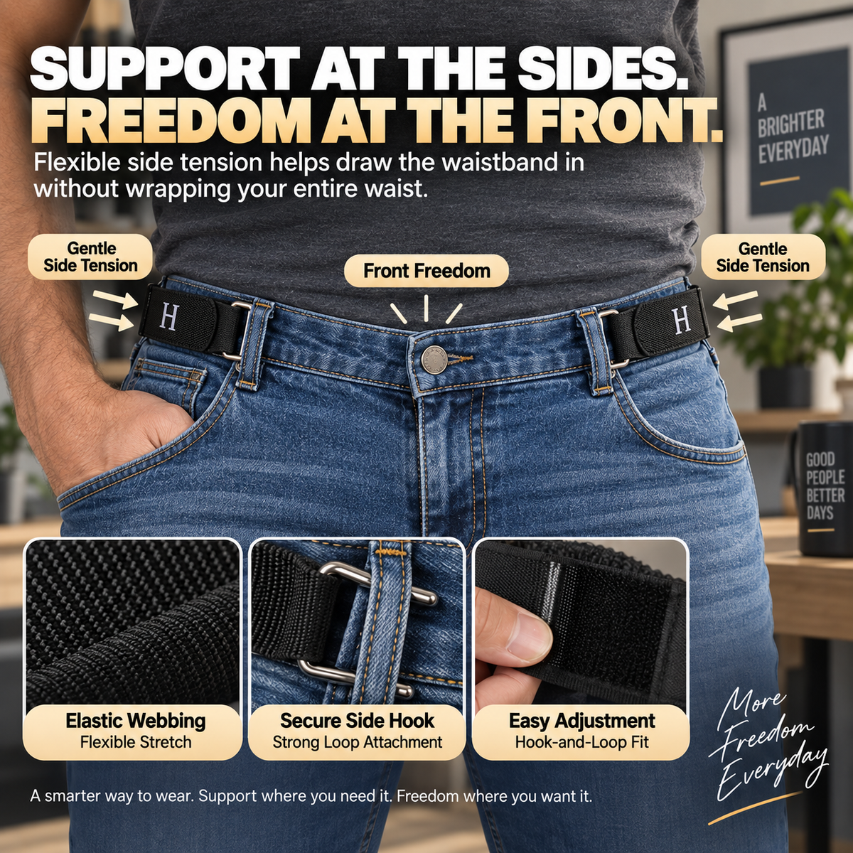 Buckle-Free Elastic Belt | Adjustable Stretch Waist Belt