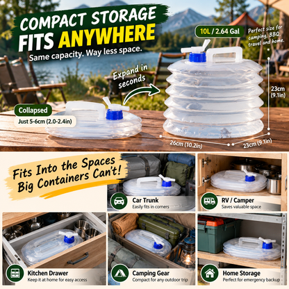 💥Limited Time 50% OFF🏆Foldable Camping Water Container – 5L/10L/15L Portable Water Bucket