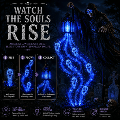 🎁 Today 49% OFF 🎁 💀 Halloween Soul Harvester Animated Garden Light✨
