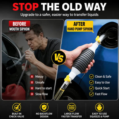 💥 50% OFF🚗Manual Siphon Pump Kit-Liquid Transfer Pump for Fuel Water Oil