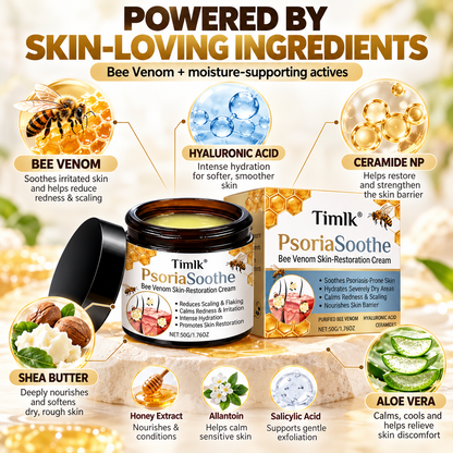 Timlk® PsoriaSoothe Bee Venom Skin-Restoration Cream