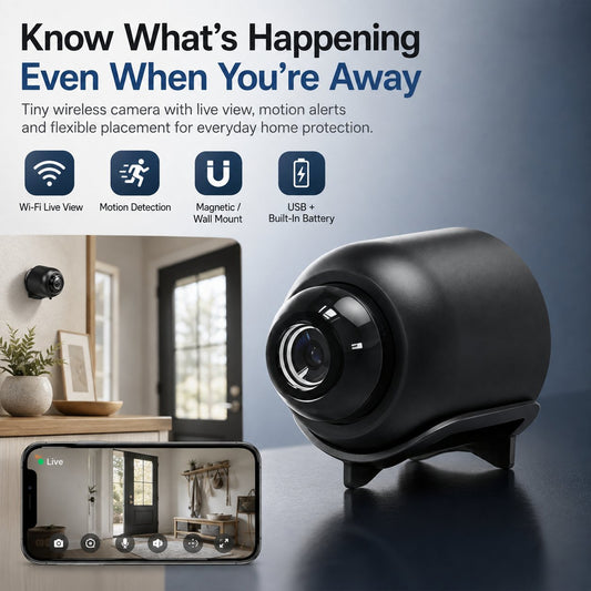 X5 Wireless Security Camera – 720P HD Portable Magnetic WiFi Camera with Motion Detection