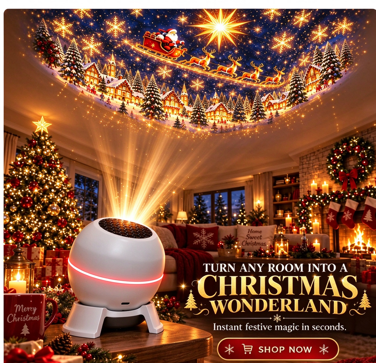🎄 Christmas Wonderland Projector | 63% OFF Today ✨