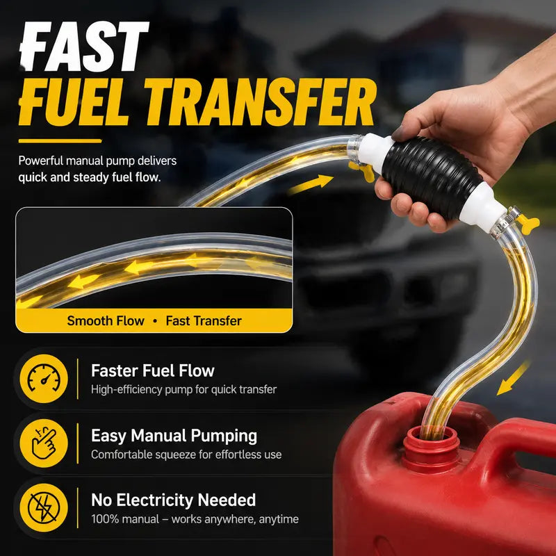 💥 50% OFF🚗Manual Siphon Pump Kit-Liquid Transfer Pump for Fuel Water Oil