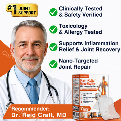 🦵✅Advanced Micro-Delivery Technology:CareBreeze® Pain-Relief Bone-Healing Microneedle Patch