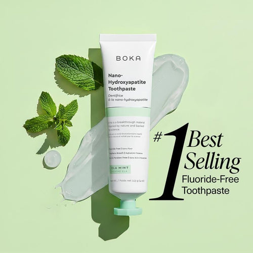 🔥Boka Fluoride Free Toothpaste, Nano Hydroxyapatite Toothpaste, Appropriate for Sensitive Teeth - for Adult, Kids Oral Care