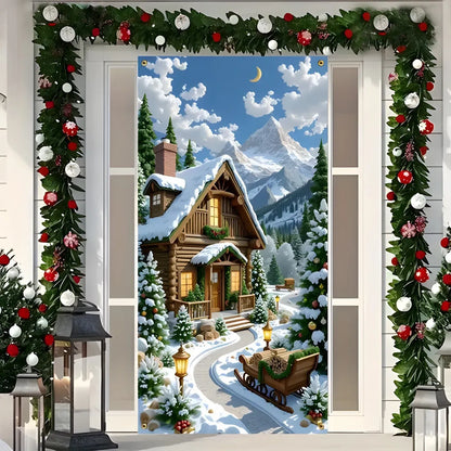 ✨⏳Only $11.99 Last Day Promotion🎄Christmas Santa Door Cover - Front Door Banner Decoration for Winter Holiday Supply✨