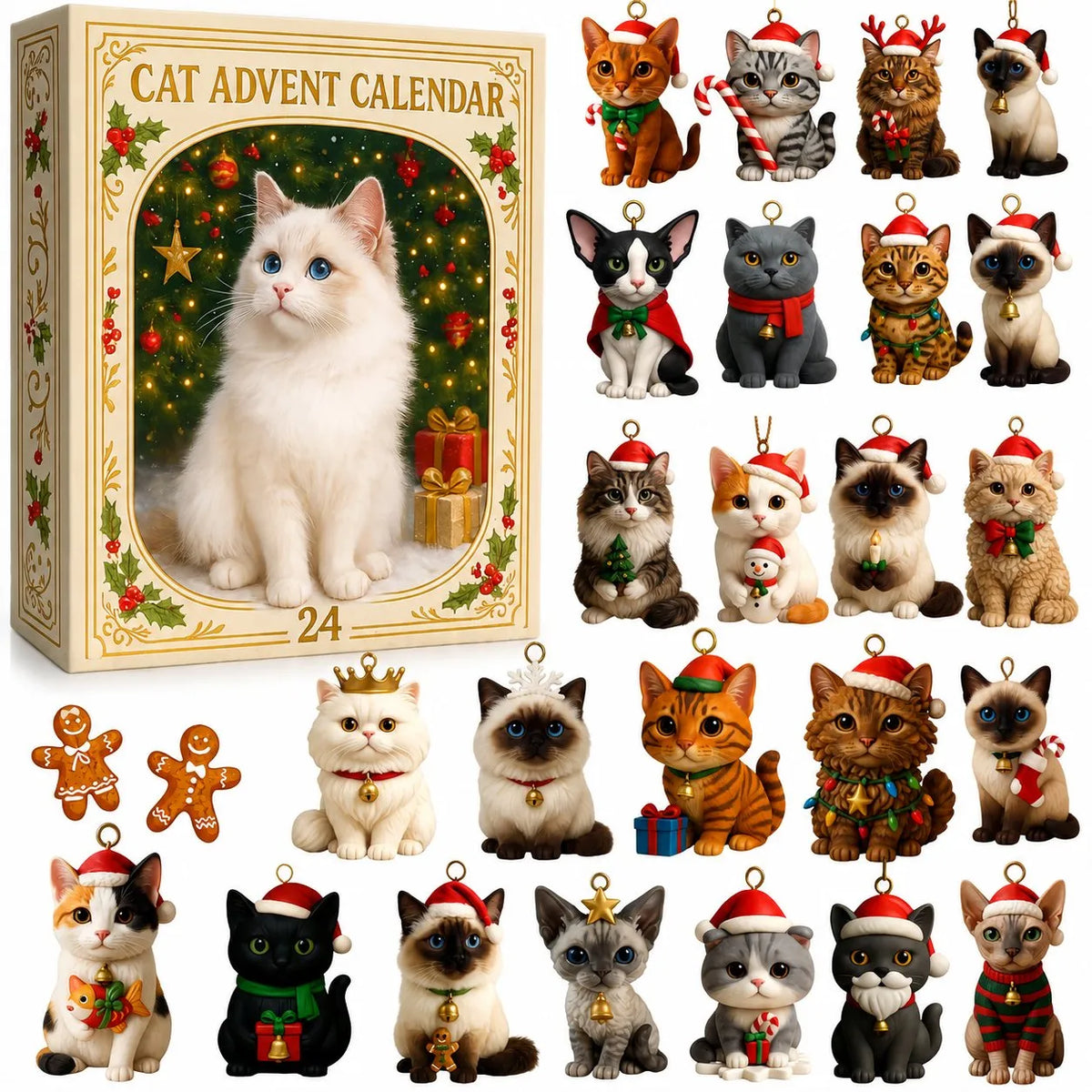 🎄💥Advent Calendar 2026 Cat Advent Calendar - Giftfor Adults Friends CatOwners and Lovers Christmas Holiday Countdown Gift🐈