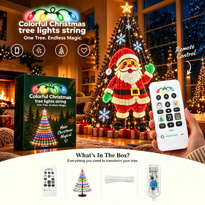 ⏰49% OFF🎄Upgrade Your Tree With Animated Christmas Magic!🎅✨Lighted Tree Pro - Smart DIY App-Controlled LED Christmas Tree Lights with Custom Holiday Patterns