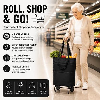 🔥HOT SALE 49% OFF🔥Foldable 2-in-1 Shopping Bag-ROLL.SHOP. GO EASY.