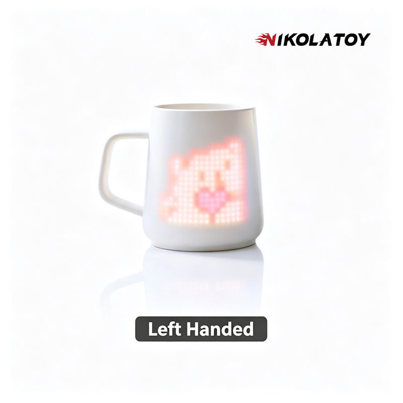 LED Pixel Smart Mug App‑Controlled DIY Animation Ceramic Cup Interactive Couple Gift