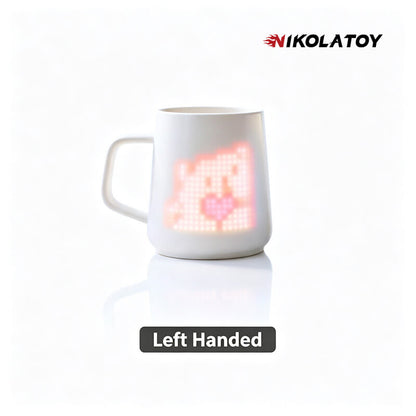 LED Pixel Smart Mug App‑Controlled DIY Animation Ceramic Cup Interactive Couple Gift