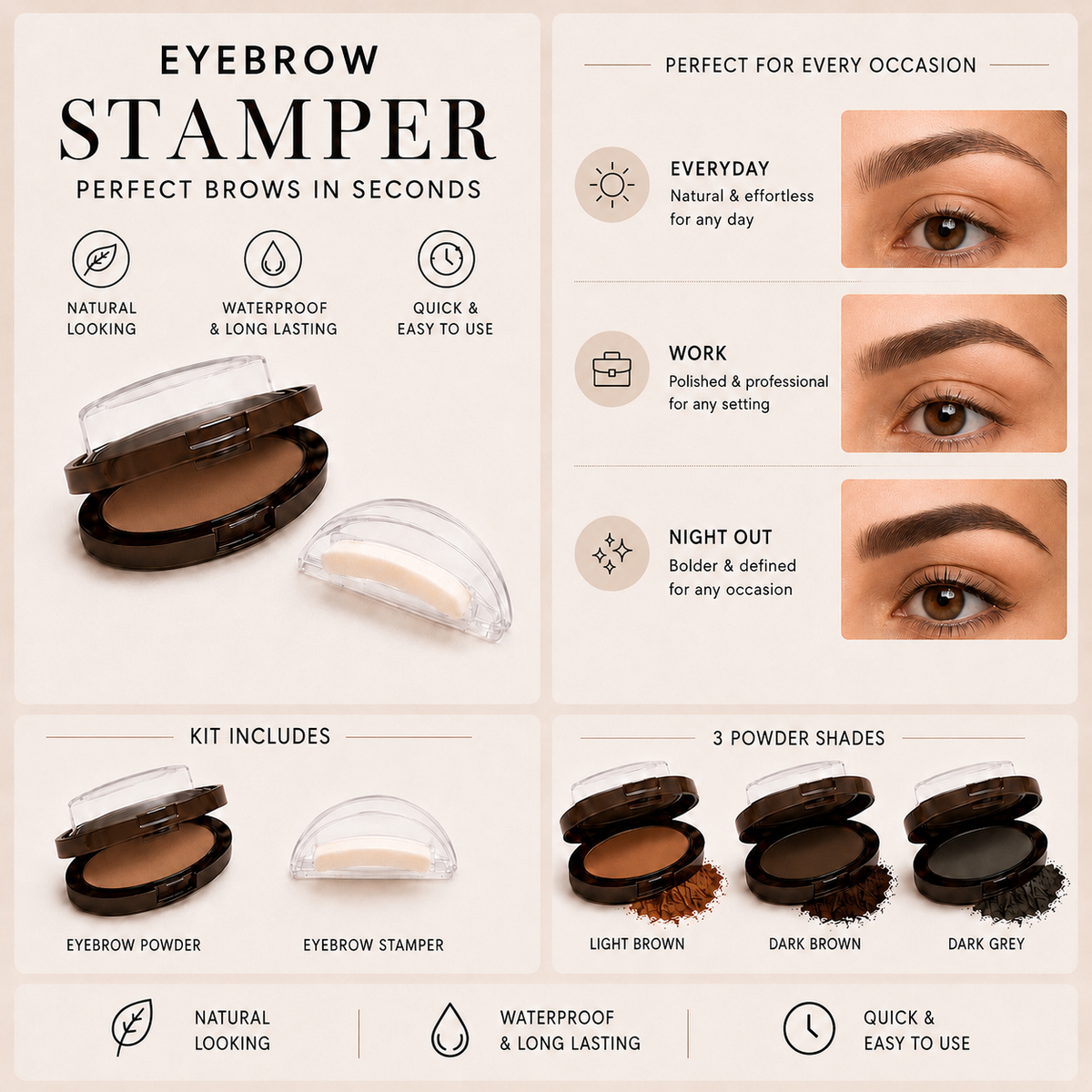 StampBrow Eyebrow Stamp Kit | Fuller Natural Brows in Seconds